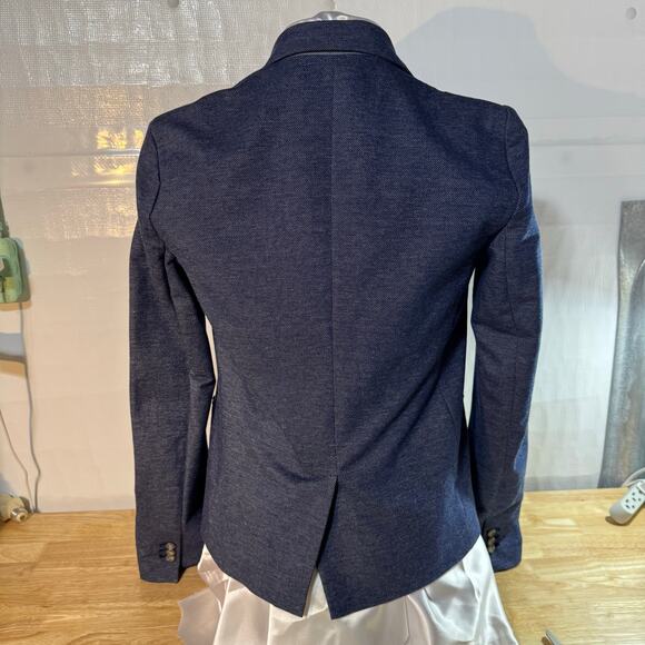 GAP Academy Denim Look Blazer Fully Lined Cute Classic Blazer - Picture 2 of 8